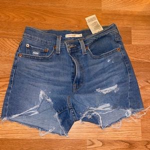 Levis high rise shorts